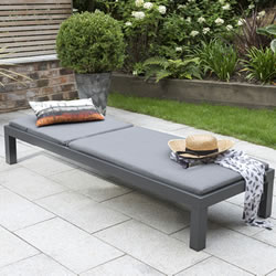 Extra image of Kettler Elba Lounger and Side Table in Grey with Signature Cushions