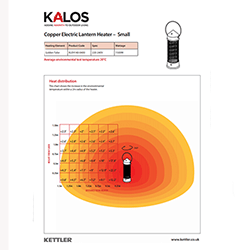 Extra image of Kettler Kalos Small Copper 1500W Electric Lantern Heater