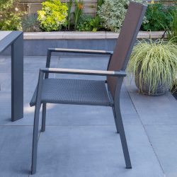 Small Image of Kettler Surf Active Multi Position Dining Chair in Iron Grey