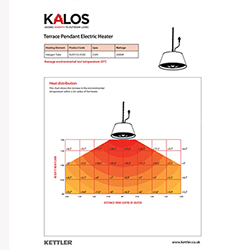Extra image of Kettler Kalos Terrace Electric Pendant Heater