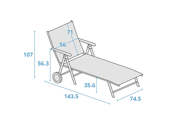 Lounger dimensions image