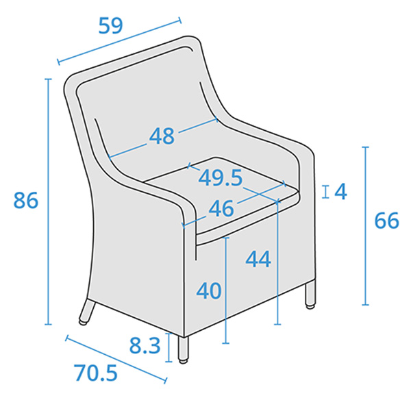 Chair dimensions image