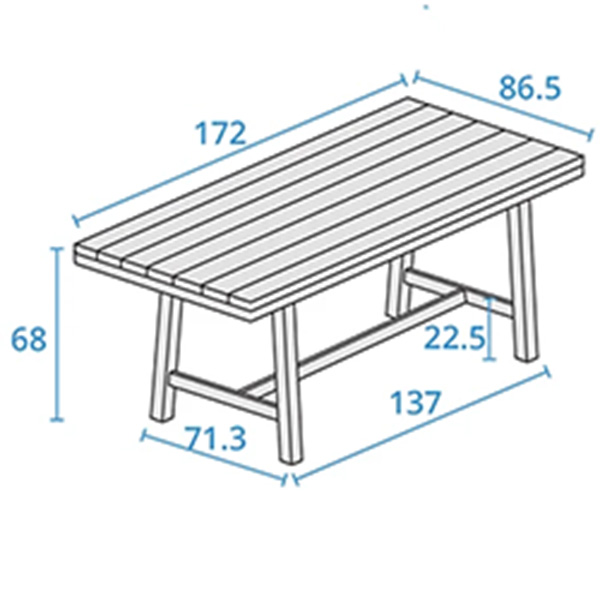 Table dimensions image