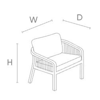 Armchair dimensions image