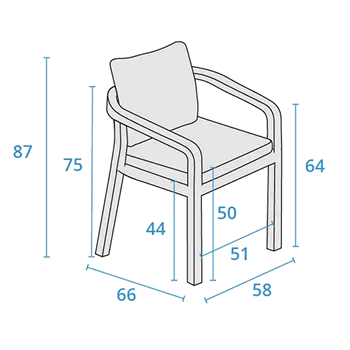 Dining Chair dimensions image