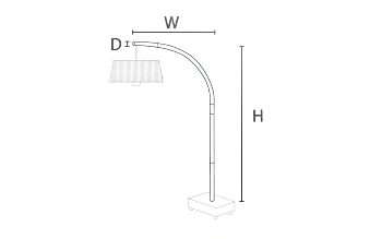 Kettler Kalos Overhang Heater - dimensions image