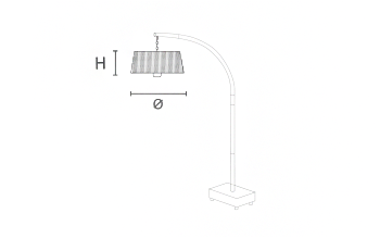 Kettler Kalos Overhang Heater - dimensions image