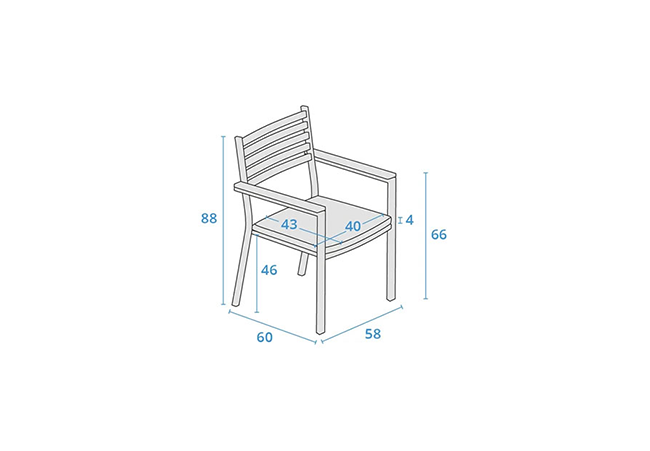 Dining chair dimensions image