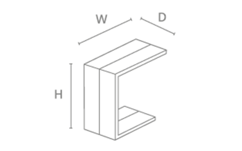 Elba Side Table - dimensions image