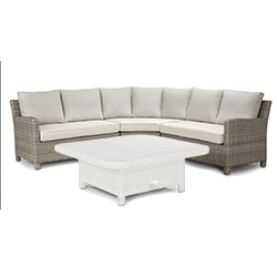 Extra image of Kettler Palma Grande Corner with Signature Cushions in Oyster/ Stone - NO TABLE