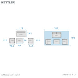 Extra image of Kettler LaMode 2 Seat Sofa Lounge Set