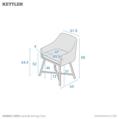 La Mode Dining Chair - dimensions image