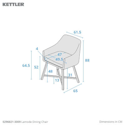 Chair dimensions image