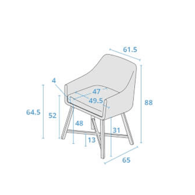 Chair dimensions image