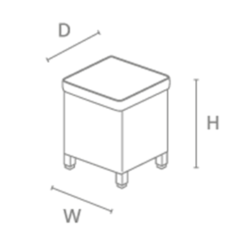 Stool dimensions image