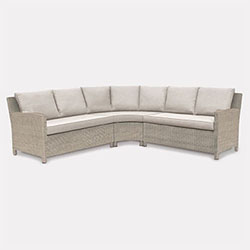 Extra image of Kettler Palma Grande Corner Sofa Set with Glass Topped Table in Oyster/Stone