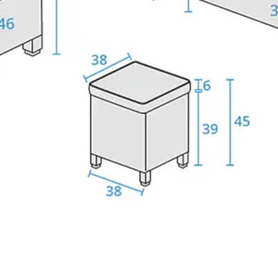 Stool dimensions image