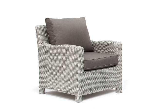 Image of Kettler Palma Signature Armchair in White Wash/Taupe