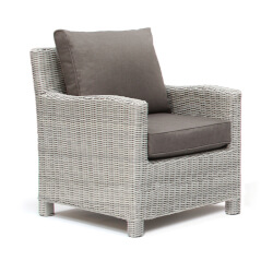 Small Image of Kettler Palma Signature Armchair in White Wash/Taupe