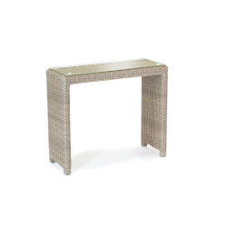 Small Image of Kettler Palma Glass Topped Side Table in Oyster