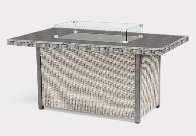 Image of Kettler Palma Mini Fire Pit Table in White Wash