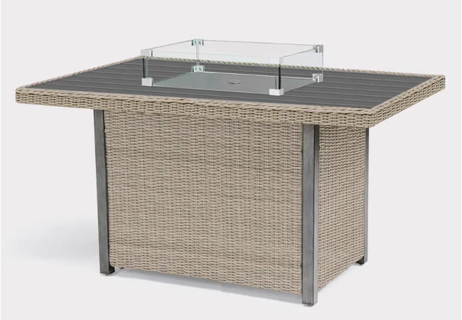Image of Kettler Palma Mini Fire Pit Table in Oyster