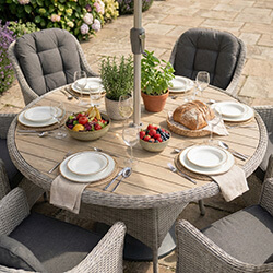 Extra image of Kettler Foxley 6 Seat Dining Set with Eco Wood Table