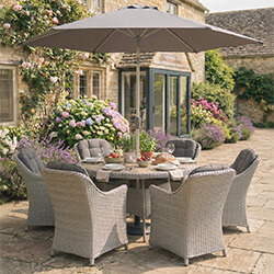 Image of Kettler Foxley 6 Seat Dining Set with Eco Wood Table