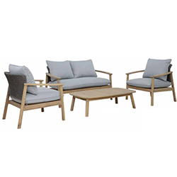 Extra image of Kettler Freeport 4 Seat Wooden Lounge Set with Coffee Table