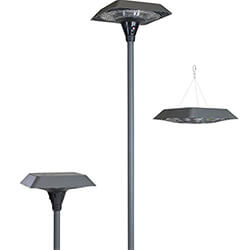 Extra image of Kettler Kalos Universal Electric Pendant Heater in Grey