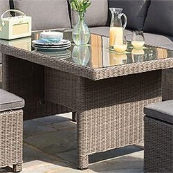 Extra image of Kettler Palma Left Hand Corner Sofa Set with Glass Top Table, Rattan