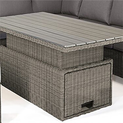 Extra image of Kettler Palma Left Hand Corner Sofa Set with S-Q Table in Rattan