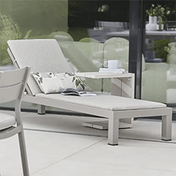 Extra image of Kettler Sunlounger with Side Table Set in Pebble