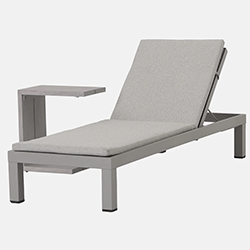 Extra image of Kettler Sunlounger with Side Table Set in Pebble