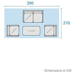 Extra image of Kettler Meadow 4 Seat Lounge Set