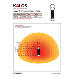 Extra image of Kettler Kalos Medium Copper 1800W Electric Lantern Heater