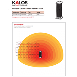 Extra image of EX DISPLAY/ COLLECTIONONLY Kettler Kalos Universal Electric Lantern Heater, 65cm