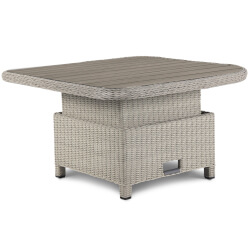 Extra image of Kettler Palma Grande Corner Set with Adjustable Slat Table and Signature Cushions in Whitewash/Taupe