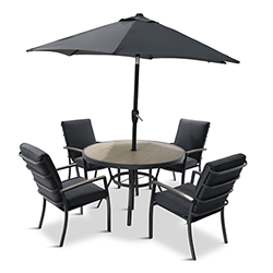 Extra image of LG Monza 4 Seat Set with Highback Armchairs and 2.5m Parasol