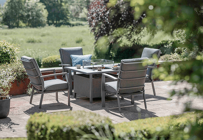 Image of LG Monza Relaxer Set with Gas Firepit Table