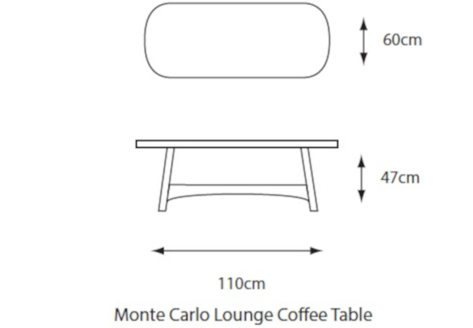 Coffee Table - dimensions image