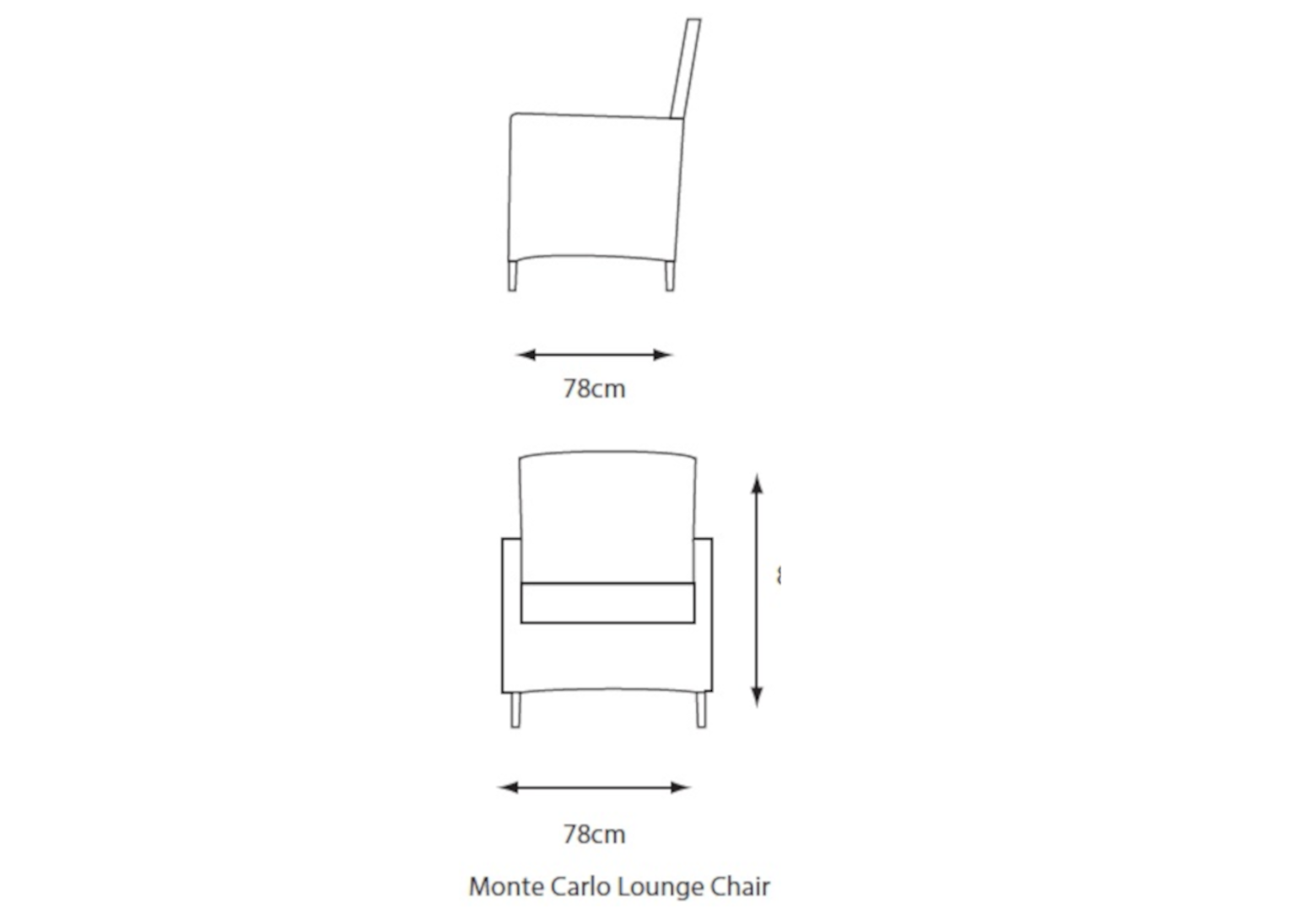 Lounge Chair - dimensions image
