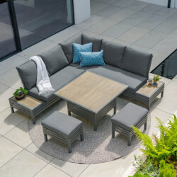 Small Image of LG Monza Modular Dining Set with Adjustable Table