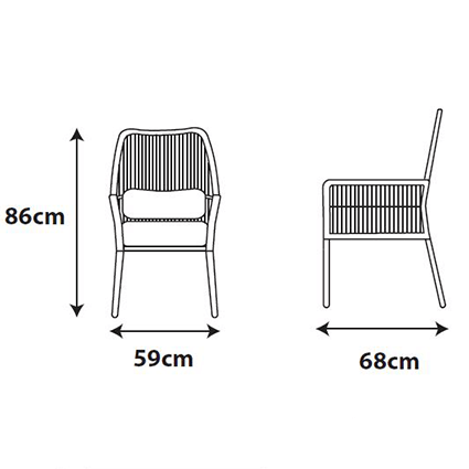 Chair dimensions image