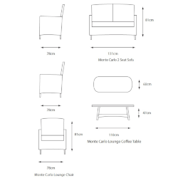 Extra image of LG Monte Carlo Sand Sofa Lounge Set