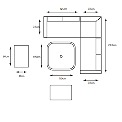 Extra image of LG Bergen Compact Modular Corner Sofa Set