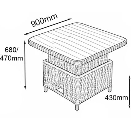 Table dimensions image