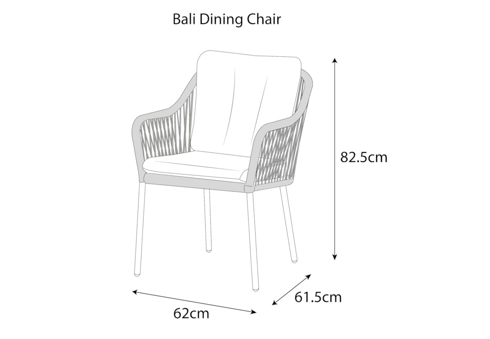 Dining Chair - dimensions image