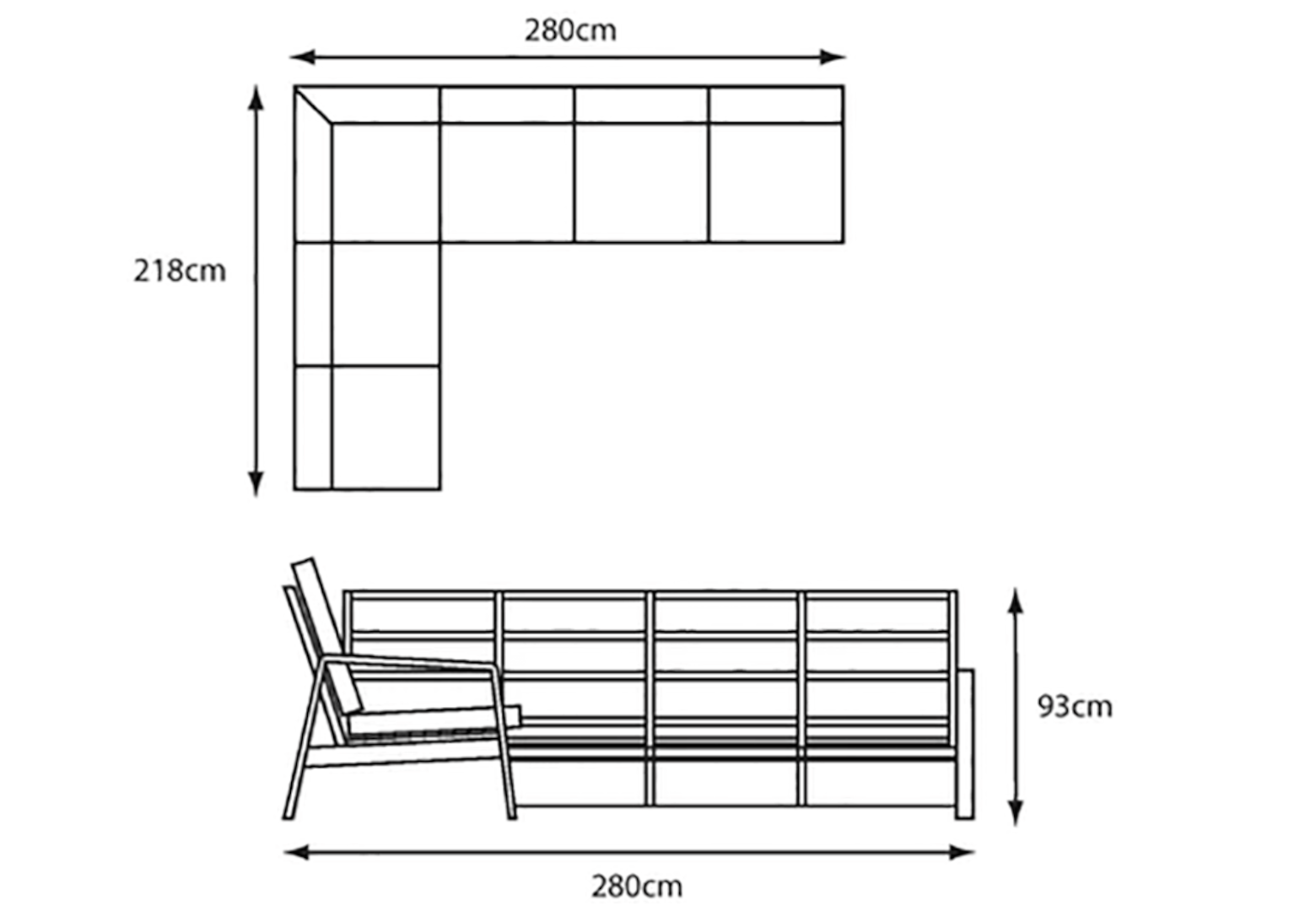 Corner Sofa - dimensions image