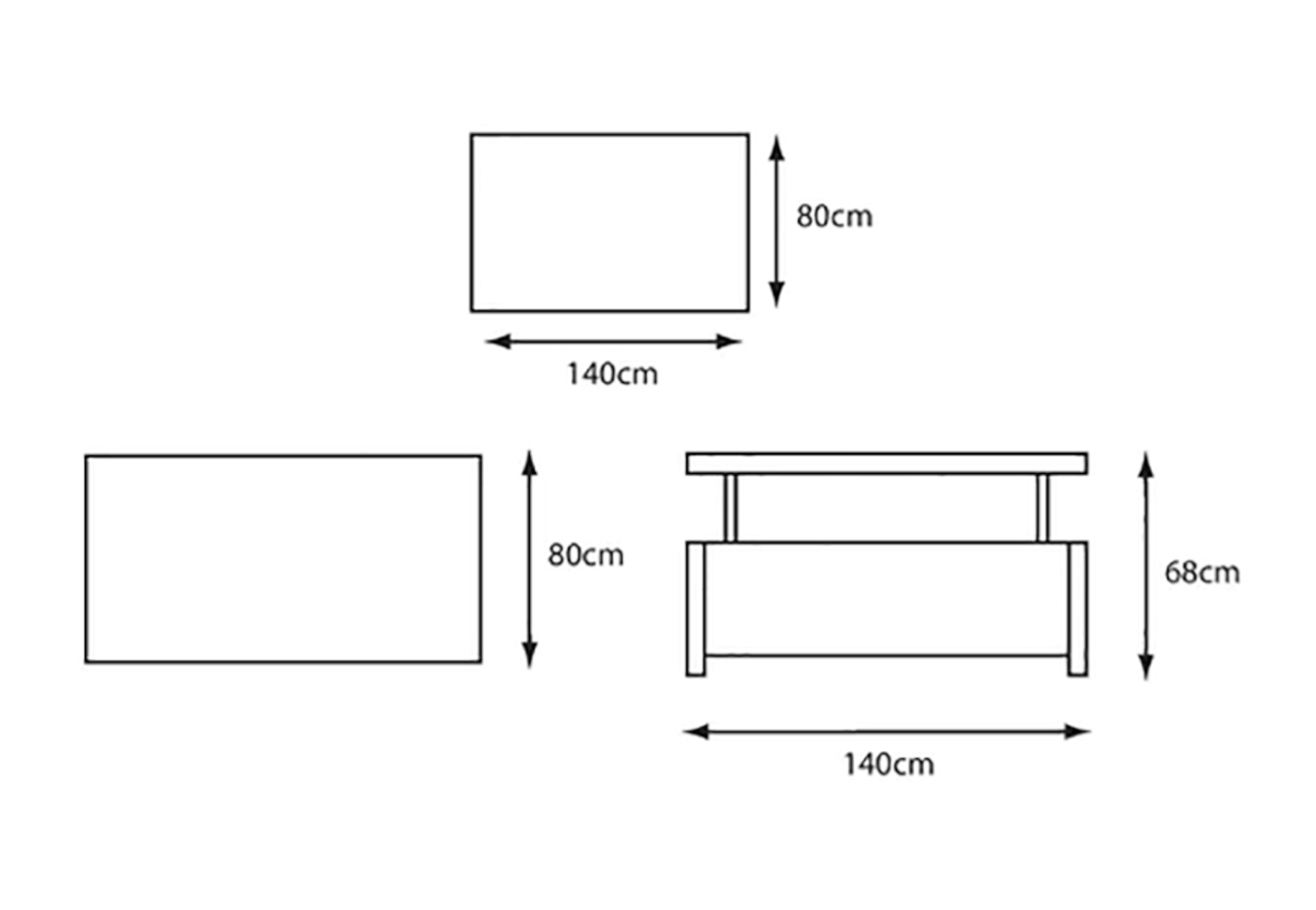 Dining Table - dimensions image